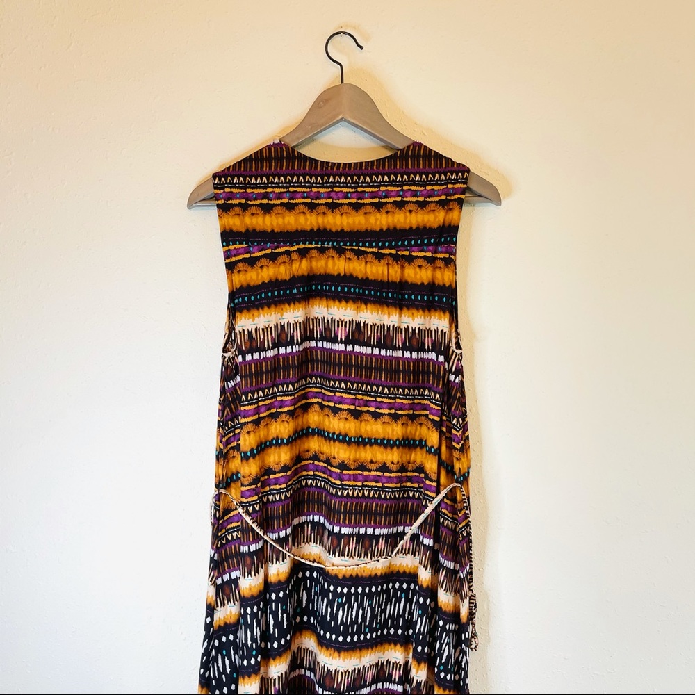 Beachlunchlounge Lou Lou Belted Multicolor Midi Dress Sz Medium NWT - Picture 12 of 12